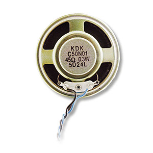 200-SPKR Speaker 50mm 45ohm for 200 cover - lead black/blue + white plug