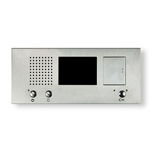 531FPV-S Flush plate press-to-speak 3.5 inch colour video phone (brushed) - landscape