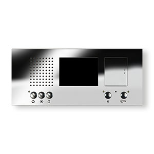 534FPV-M Flush plate 4 button press-to-speak 3.5 inch colour video phone (mirror) - landscape