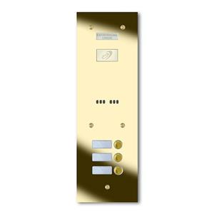 9200/A3-G 3 button brass finished stainless entrance panel