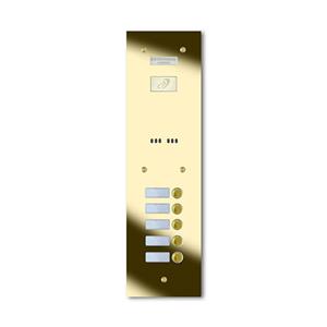 9200/A5-G 5 button brass finished stainless entrance panel