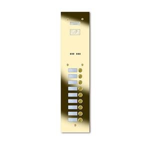 9200/A9-G 9 button brass finished stainless entrance panel