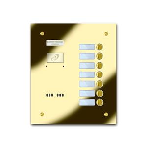 9200/B7-G 7 button brass finished stainless entrance panel