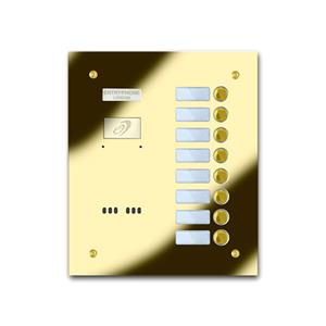 9200/B8-G 8 button brass finished stainless entrance panel