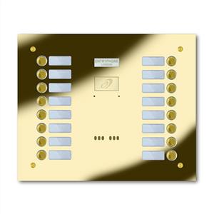 9200/C16-G 16 button brass finished stainless entrance panel