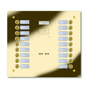 9200/C18-G 18 button brass finished stainless entrance panel