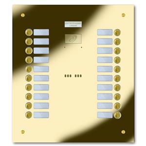 9200/C20-G 20 button brass finished stainless entrance panel