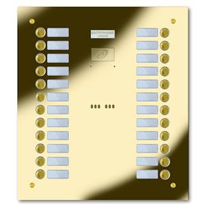 9200/C24-G 24 button brass finished stainless entrance panel