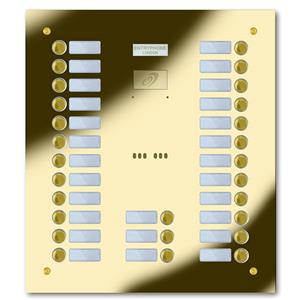 9200/C27-G 27 button brass finished stainless entrance panel