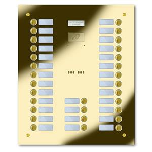 9200/C30-G 30 button brass finished stainless entrance panel