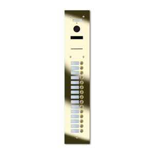 92Q/A15-G 15 button brass finished stainless entrance panel