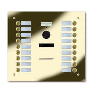 92Q/C18-G 18 button brass finished stainless entrance panel