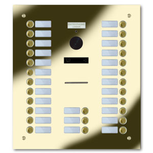 92Q/C27-G 27 button brass finished stainless entrance panel