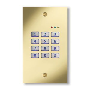 CA8HS-G Compact coded access brass finished stainless surface