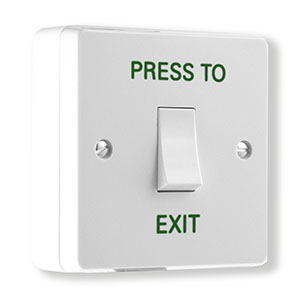 PB-P/EXT/W Press push to exit - white surface