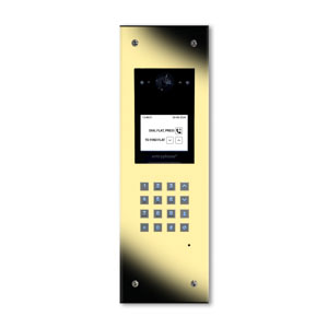 QVDDP-G Digital dial entrance unit - brass finished stainless