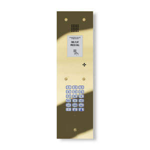 TDD-G TeleDial GSM Digital Entrance Unit - brass finished stainless