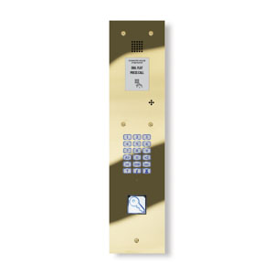 TDDPN-G TeleDial GSM Digital Entrance Unit with PinNet reader - brass finished stainless