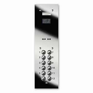 VRD/A12-M 12 button laser engraved entrance panel - mirror stainless