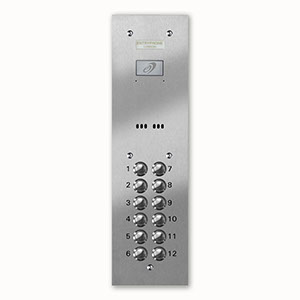 VRD/A12-S 12 button laser engraved entrance panel - stainless steel