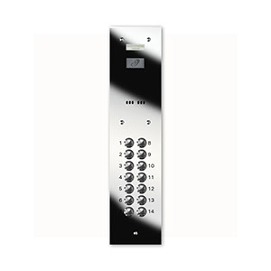 VRD/A14-M 14 button laser engraved entrance panel - mirror finish