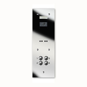 VRD/A4-M 4 button laser engraved entrance panel - mirror stainless