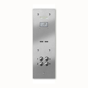 VRD/A4-S 4 button laser engraved entrance panel - stainless steel