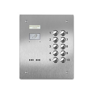 VRD/B10-S 10 button laser engraved entrance panel - stainless steel