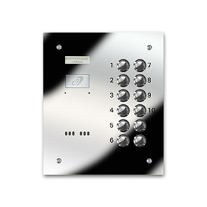 VRD/B12-M 12 button laser engraved entrance panel - mirror stainless