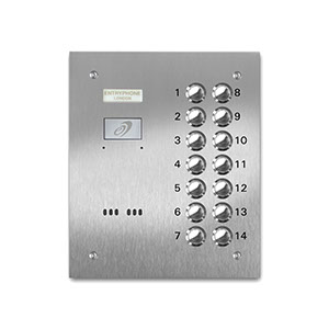 VRD/B14-S 14 button laser engraved entrance panel - stainless steel