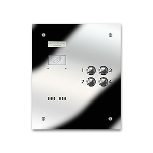 VRD/B4-M 4 button laser engraved entrance panel - mirror stainless