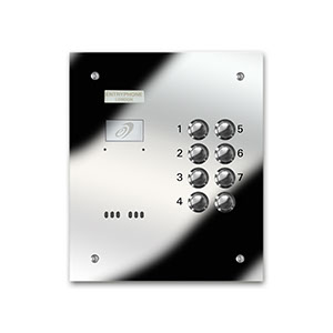 VRD/B8-M 8 button laser engraved entrance panel - mirror stainless
