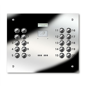 VRD/C20-M 20 button laser engraved entrance panel - mirror stainless