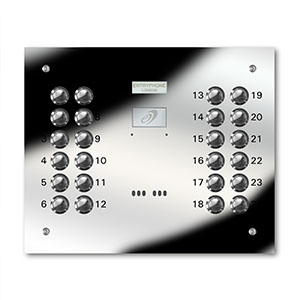 VRD/C24-M 24 button laser engraved entrance panel - mirror stainless