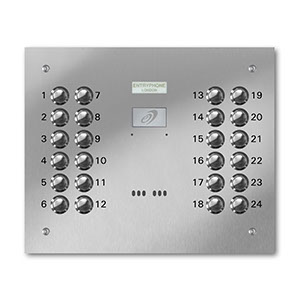 VRD/C24-S 24 button laser engraved entrance panel - stainless steel