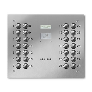 VRD/C28-S 28 button laser engraved entrance panel - stainless steel