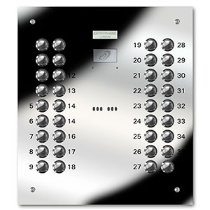 VRD/C36-M 36 button laser engraved entrance panel - mirror stainless