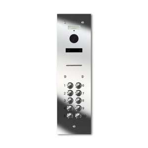 VRQD/A10-M 10 button laser engraved entrance panel - mirror stainless