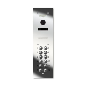 VRQD/A12-M 12 button laser engraved entrance panel - mirror stainless
