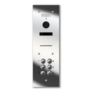 VRQD/A6-M 6 button laser engraved entrance panel - mirror stainless