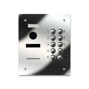 VRQD/B10-M 10 button laser engraved entrance panel - mirror stainless