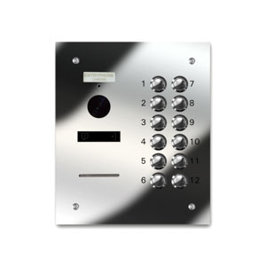 VRQD/B12-M 12 button laser engraved entrance panel - mirror stainless