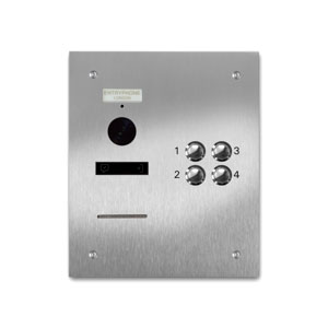 VRQD/B4-S 4 button laser engraved entrance panel - stainless steel