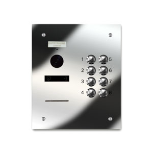 VRQD/B8-M 8 button laser engraved entrance panel - mirror stainless