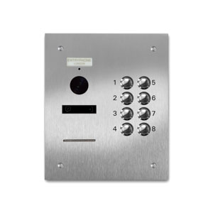 VRQD/B8-S 8 button laser engraved entrance panel - stainless steel