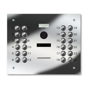 VRQD/C24-M 24 button laser engraved entrance panel - mirror stainless