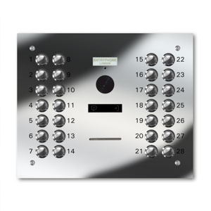 VRQD/C28-M 28 button laser engraved entrance panel - mirror stainless