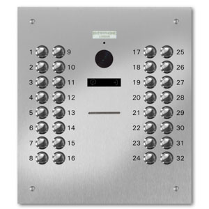 VRQD/C32-S 32 button laser engraved entrance panel - stainless steel