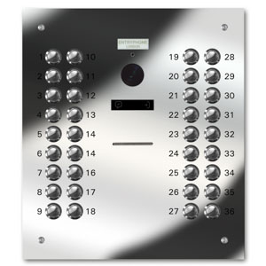 VRQD/C36-M 36 button laser engraved entrance panel - mirror stainless