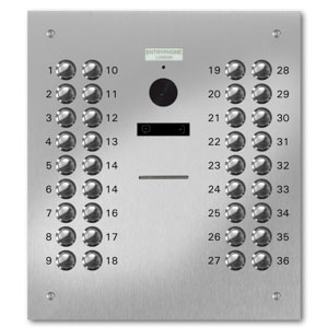 VRQD/C36-S 36 button laser engraved entrance panel - stainless steel